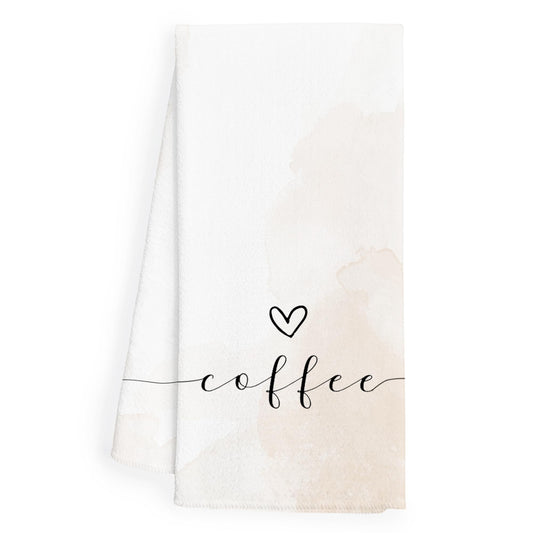 WFSM Coffee Decor Kitchen Towels - Coffee Kitchen Towels Coffee Towels Coffee Bar Decor Dish Towels Coffee Towels for Coffee Bar Coffee Gifts for Coffee Lovers 16×24 Inches(Coffee)